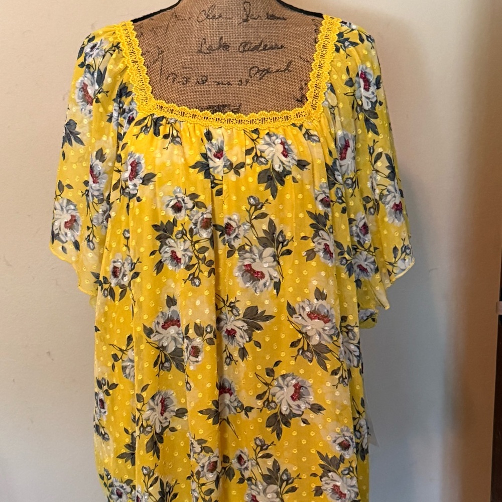 Floral Yellow Women's Top